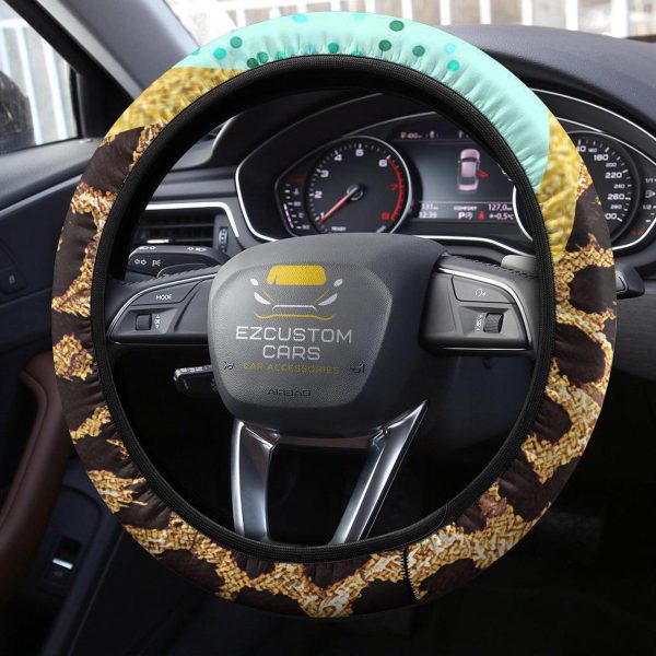 cheetah skin anime steering wheel cover custom cheetah car accessories lckdy