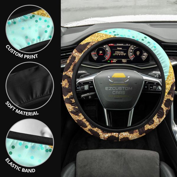 cheetah skin anime steering wheel cover custom cheetah car accessories tjdyu
