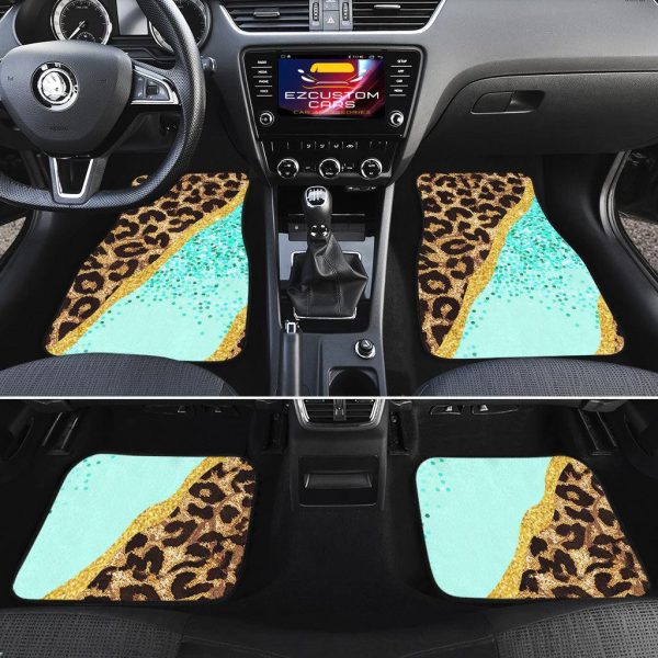 cheetah skin car floor mats custom cheetah car accessories iz86x