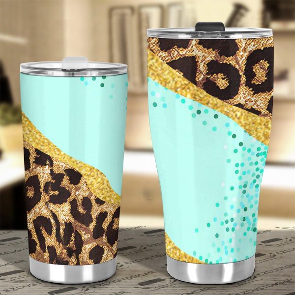 cheetah skin car tumbler cup custom cheetah car accessories tn9fk