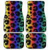 Cheetah Skin Rainbow Pattern Car Floor Mats
