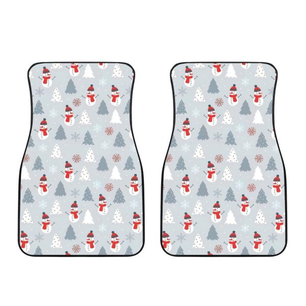 Christmas Car Accessories Custom Car Floor Mats Christmas Snowmen Pattern