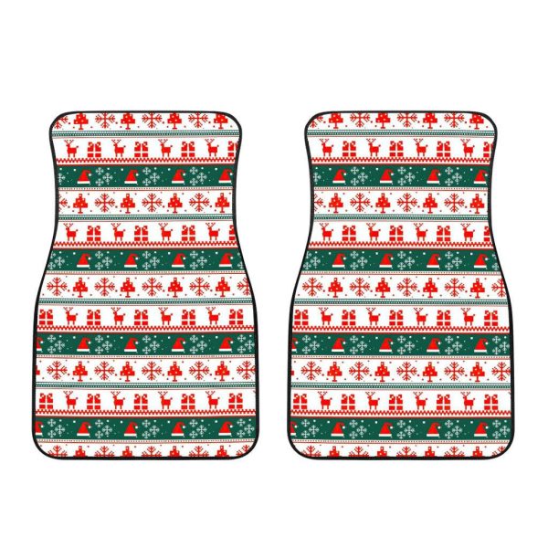 christmas car accessories custom car floor mats knitted christmas pattern lnen1