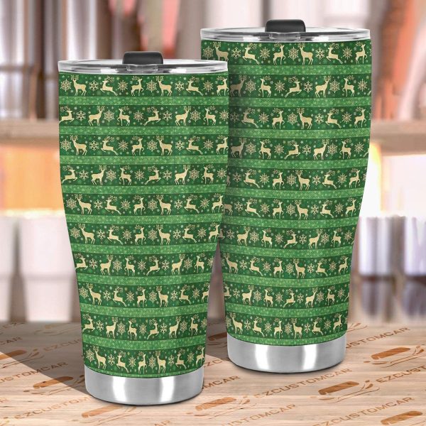 christmas car accessories custom car tumblers cup christmas deer pattern 0uigp