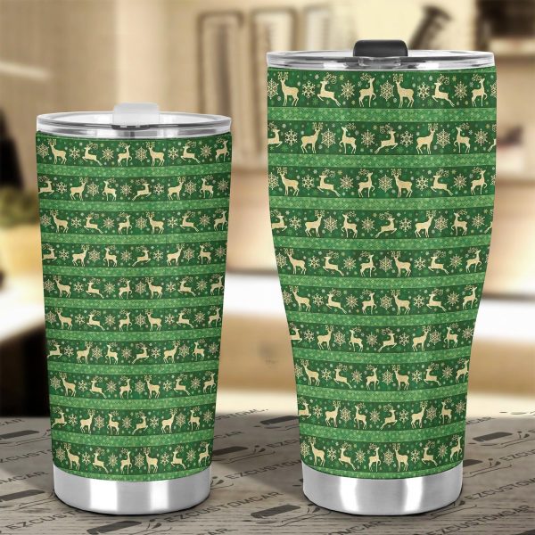 christmas car accessories custom car tumblers cup christmas deer pattern 1rxze