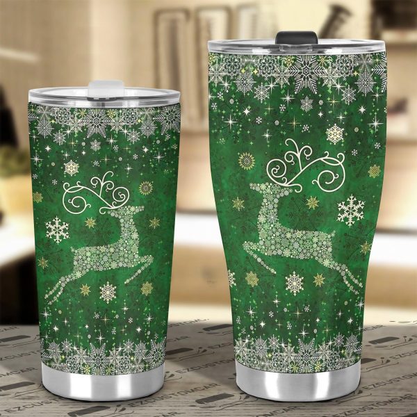 christmas car accessories custom car tumblers cup christmas reindeer blue zehh7