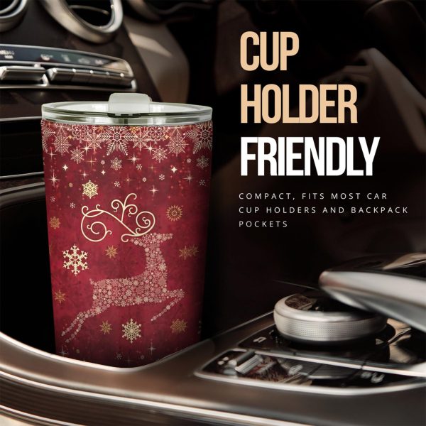 christmas car accessories custom car tumblers cup christmas reindeer red cgxom