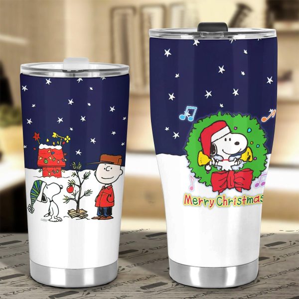 christmas car accessories custom car tumblers cup snoppy love alufh