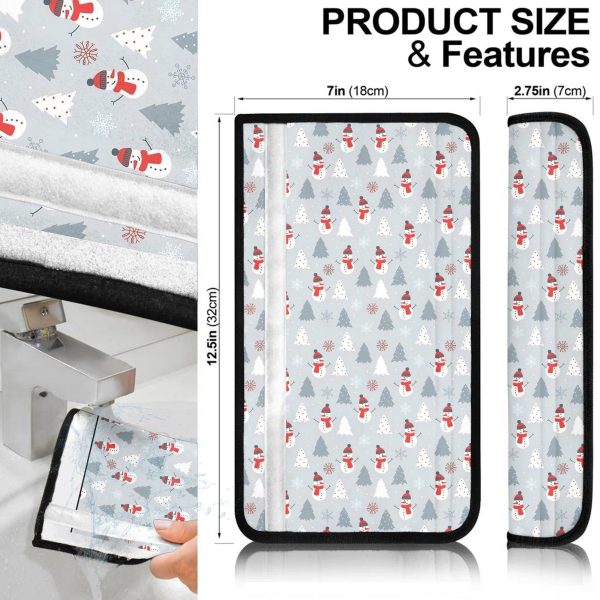 christmas car accessories custom seat belt covers christmas snowmen pattern pofiv