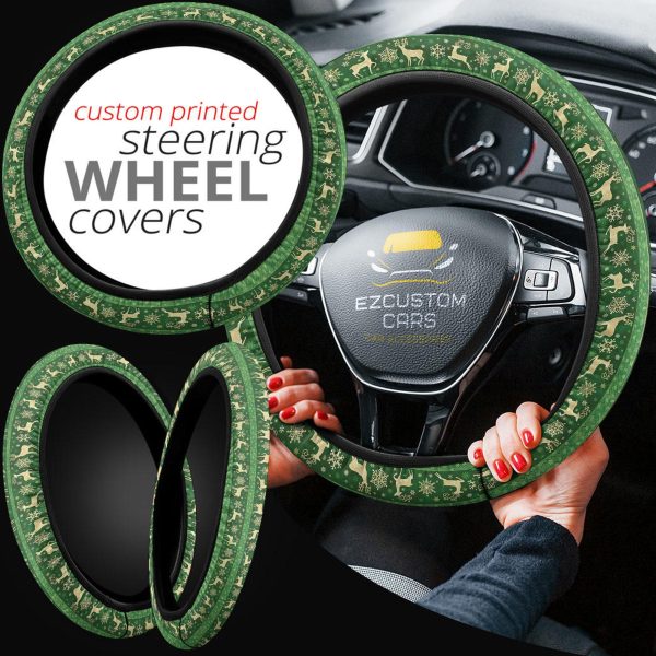 christmas car accessories steering wheel cover christmas deer pattern gdg97