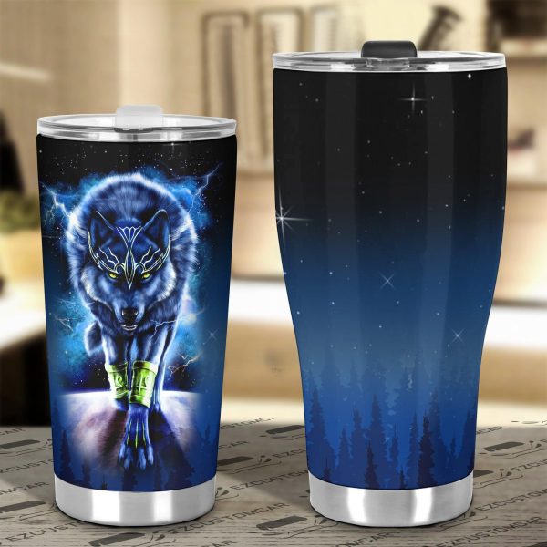 cold wolf car tumbler cup custom animal car accessories awodr