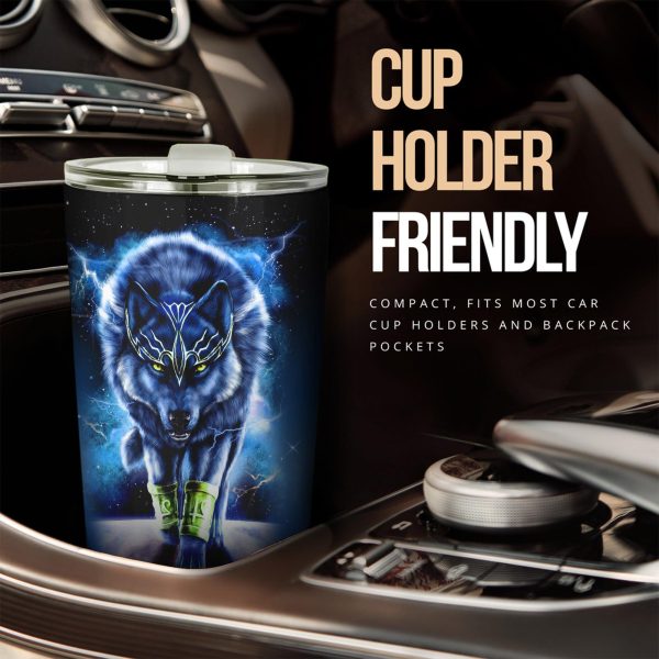 Cold Wolf Car Tumbler Cup Custom Animal Car Accessories