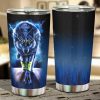 Cold Wolf Car Tumbler Cup Custom Animal Car Accessories