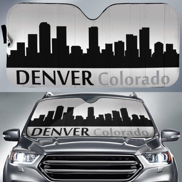 Colorado’s Denver City Skyline Custom Designed on Car Sun Shade
