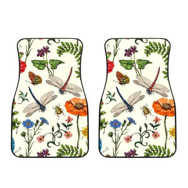 colorful flower butterfly dragonfly car floor mats custom dragonfly car accessories fbyjc
