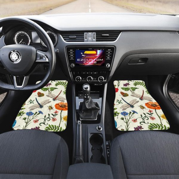colorful flower butterfly dragonfly car floor mats custom dragonfly car accessories fykxu