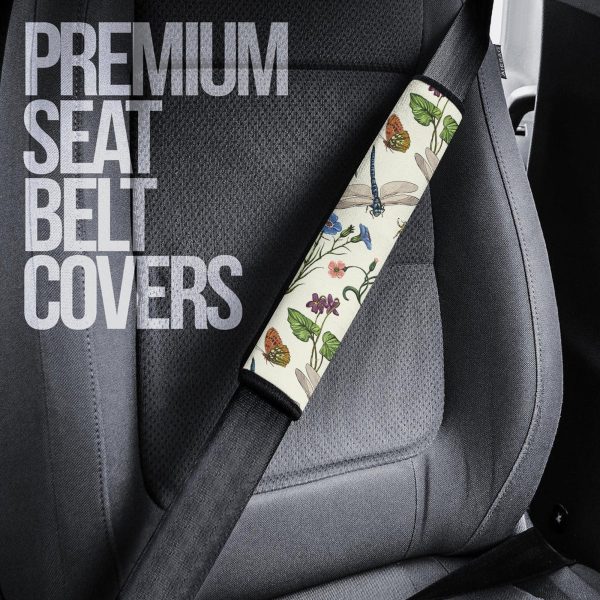 colorful flower butterfly dragonfly seat belt covers custom dragonfly car accessories ssq8s