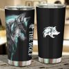 Colorful Wolf Car Tumbler Cup Custom Animal Car Accessories