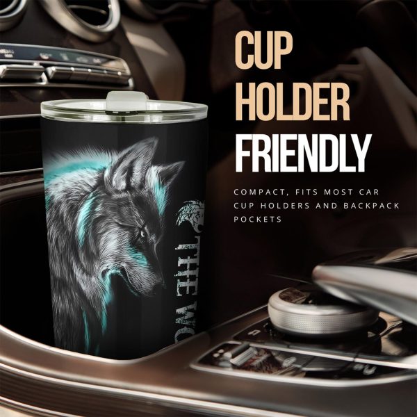 Colorful Wolf Car Tumbler Cup Custom Animal Car Accessories