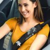 Colorful Wolf Seat Belt Covers Custom Animal Car Accessories