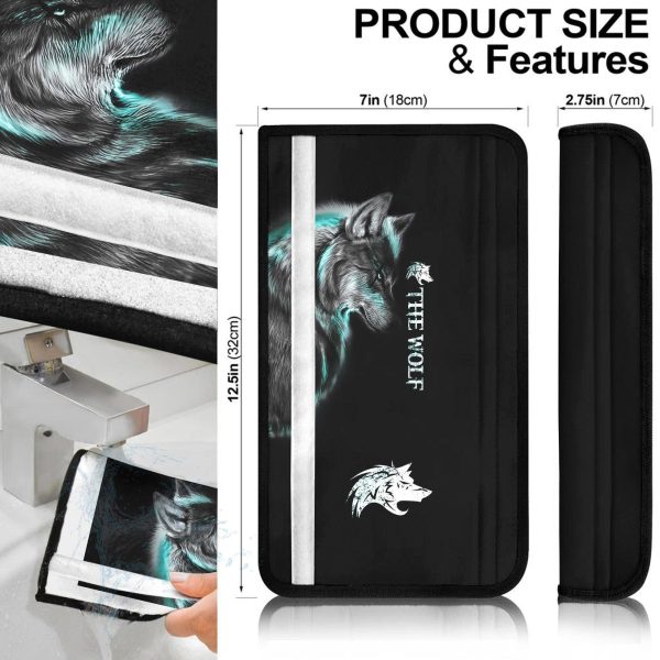 colorful wolf seat belt covers custom animal car accessories yqo4a