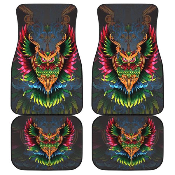 Angry Owl Car Floor Mats Custom Owl Car Accessories