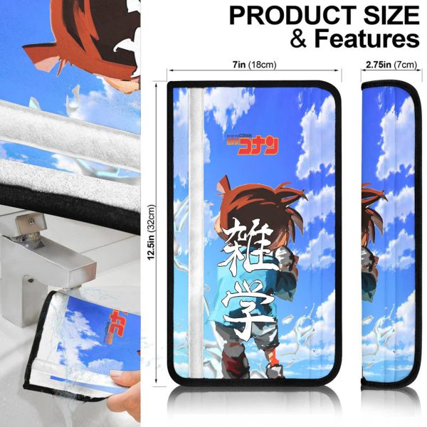 conan seat belt covers custom anime detective conan car accessories 5jjpt