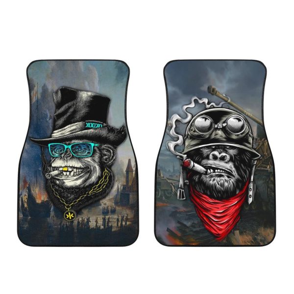 cool monkey car floor mats custom animal car accessories wu9ti