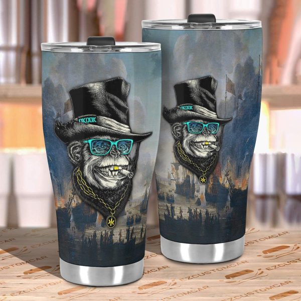 cool monkey car tumbler cup custom animal car accessories 8cnym
