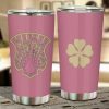 Coral Peacock Stainless Steel Tumbler Black Clover Anime Car Accessories
