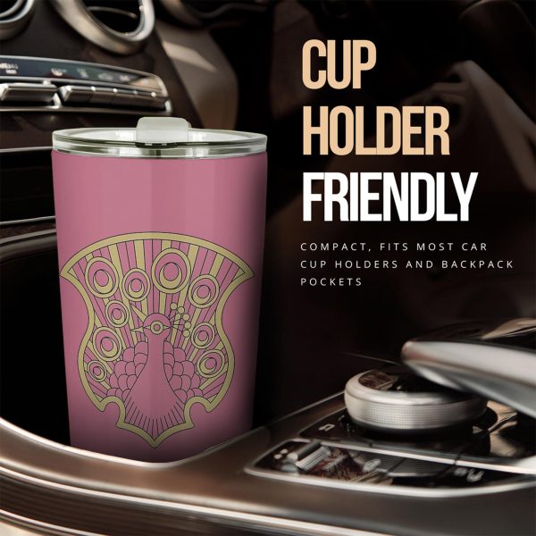 coral peacock stainless steel tumbler black clover anime car accessories qmz8b