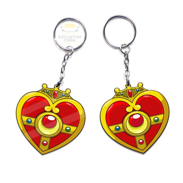 cosmic heart compact symbols keychains sailor moon anime custom car accessories d0enx