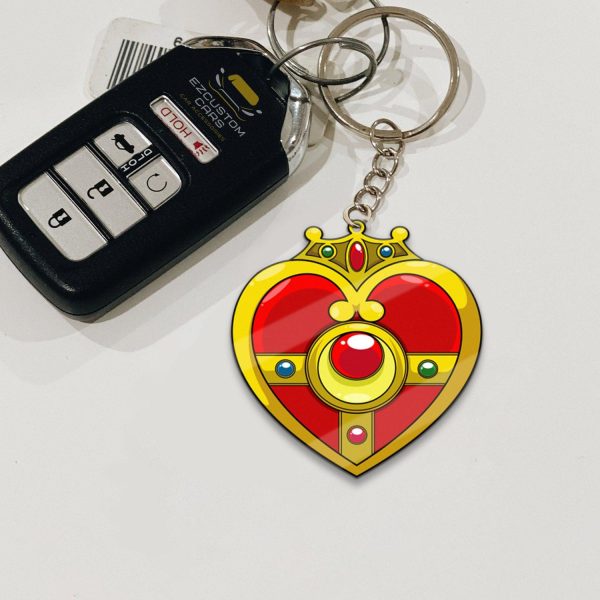 cosmic heart compact symbols keychains sailor moon anime custom car accessories ethpz