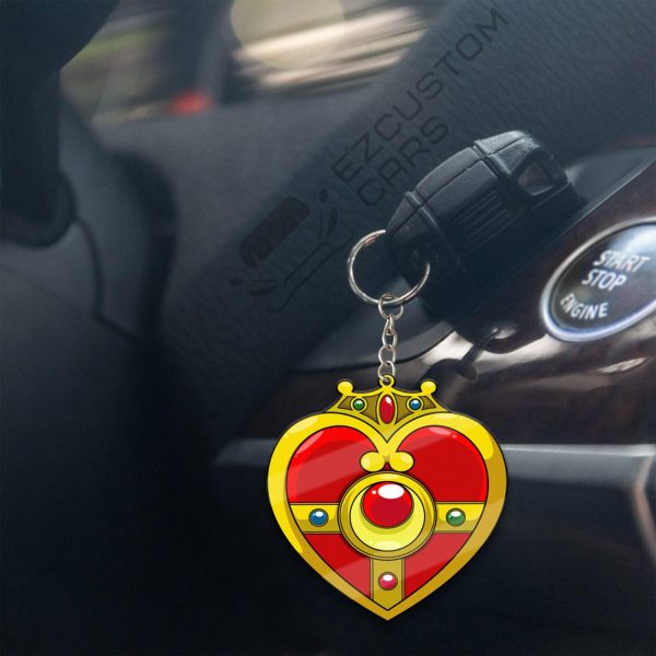 cosmic heart compact symbols keychains sailor moon anime custom car accessories ng1lk