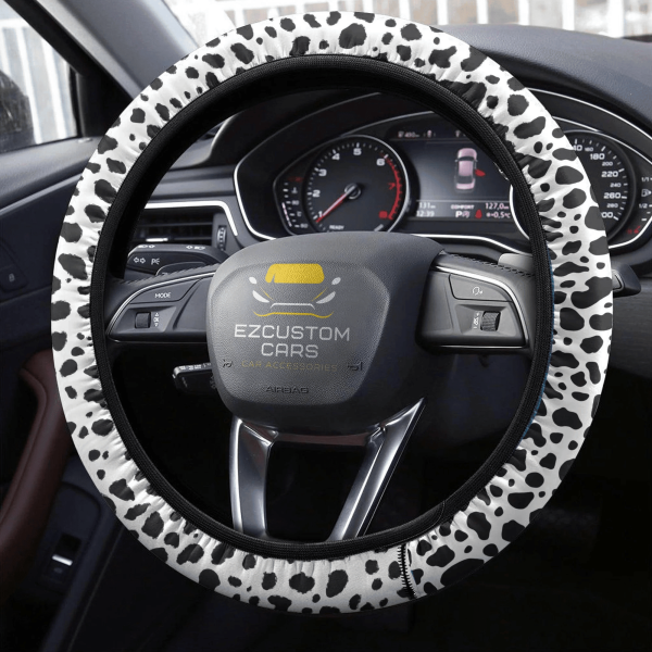 cow skin anime steering wheel cover custom animal car accessories quouz