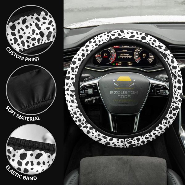 cow skin anime steering wheel cover custom animal car accessories x77cr