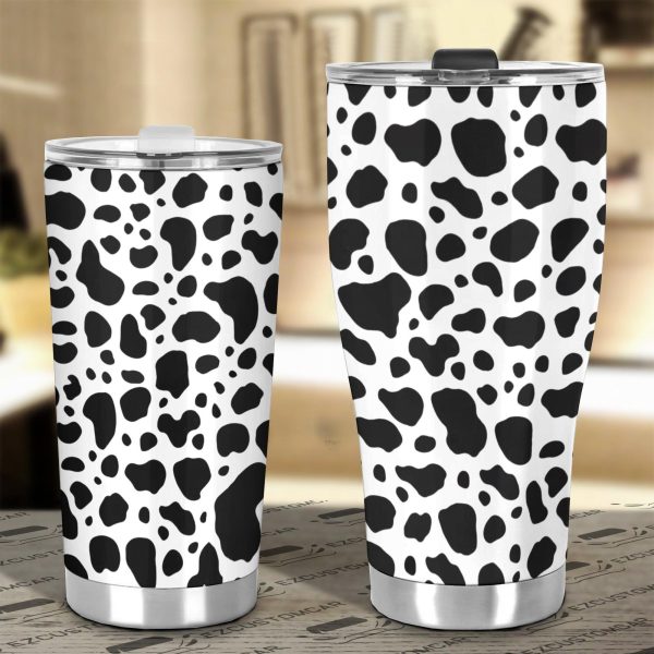 cow skin stainless steel tumbler custom animal car accessories 1y4bb