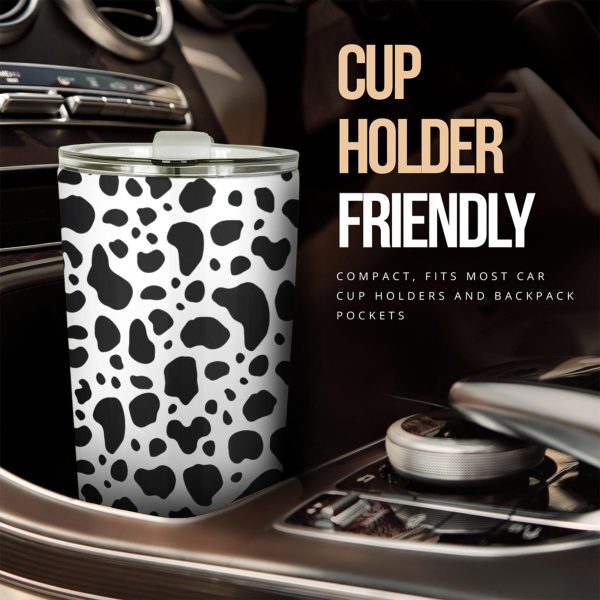 cow skin stainless steel tumbler custom animal car accessories 8qe0q