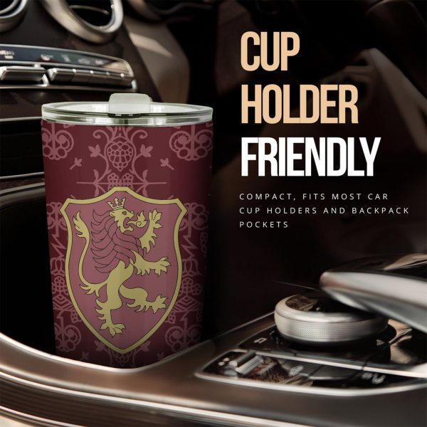 crimson lion stainless steel tumbler custom black clover anime car accessories gzlbs