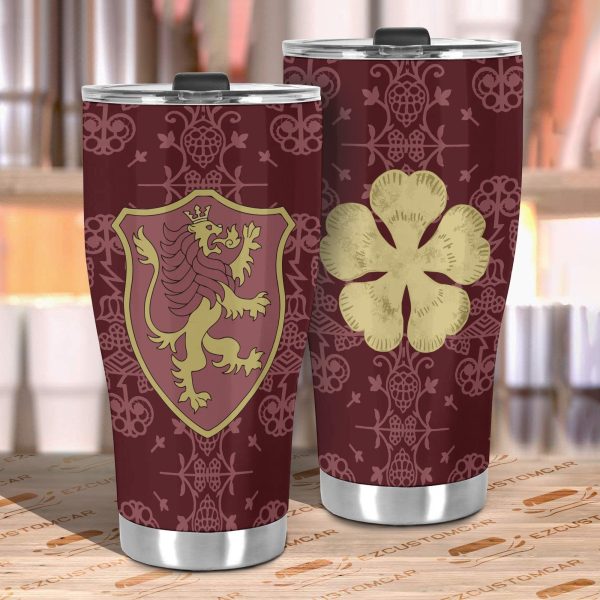 crimson lion stainless steel tumbler custom black clover anime car accessories hyl6a