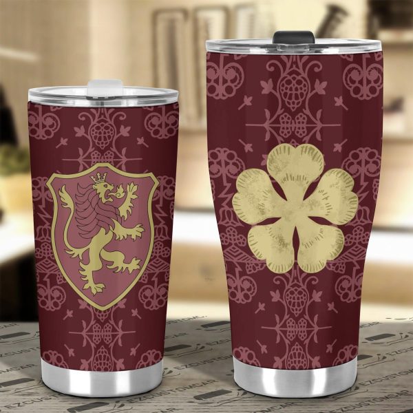 crimson lion stainless steel tumbler custom black clover anime car accessories m23dw