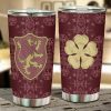 Crimson Lion Stainless Steel Tumbler Custom Black Clover Anime Car Accessories