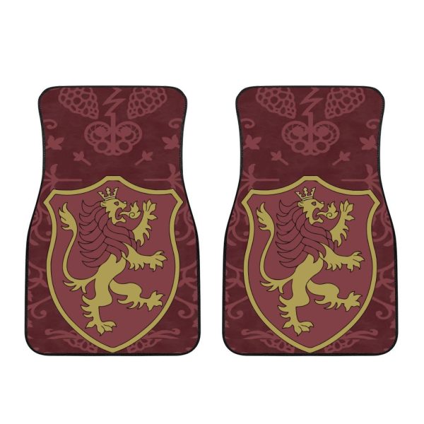 crimson lionblack clover car floor mats cmnm9