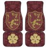 Crimson LionBlack Clover Car Floor Mats
