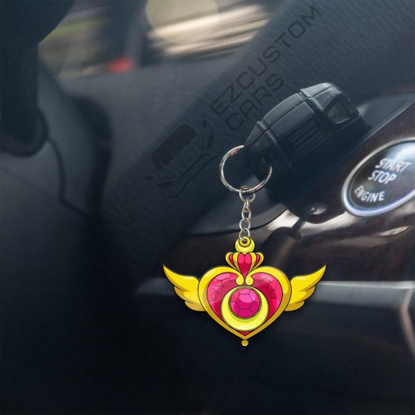 crisis moon compact symbols keychains sailor moon anime car accessories ef8pn