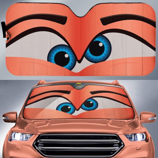 cross eyed cartoon custom car windshield sunshades n45my