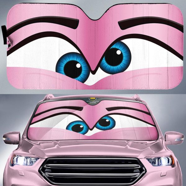 cross eyed cartoon custom car windshield sunshades pc4pd