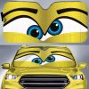 Cross-Eyed Cartoon Custom Car Windshield Sunshades
