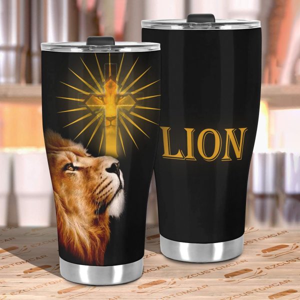 cross x lion car tumbler cup custom lion car accessories ksfrk