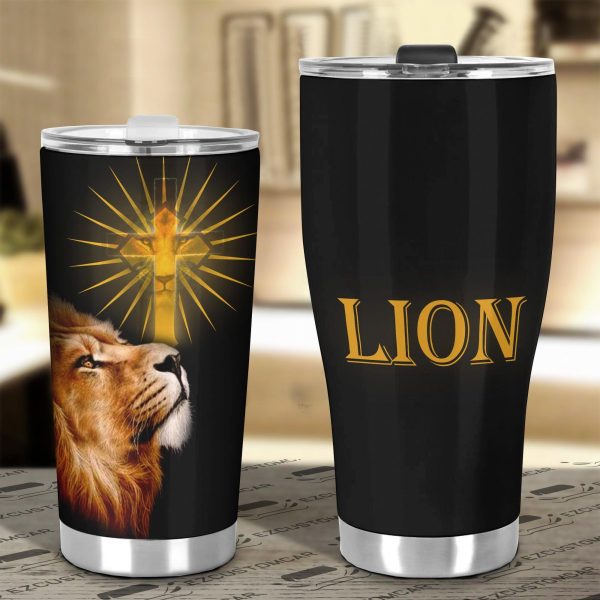 cross x lion car tumbler cup custom lion car accessories n8uwo